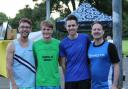 Runners Andrew Mellor, Ben Coop, Martin Clark, Jonathan Staples Photo: Nigel Hartley
