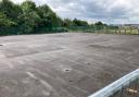 The cleared site where the new skate park will be built