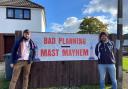 Cllr Liam James Dean and James Daly MP at the proposed mast site in Greenmount