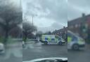 Oldham Road has been closed since this morning following the incident