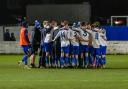 UNITY: Bury AFC players celebrate their 1-0 win against Charnock Richard on Tuesday night Picture: Phil Hill
