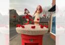 The Valentine's Day postbox topper in Holcombe Brook