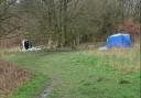 Police tent at Chesham Woods