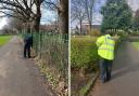 Police conducting the weapons sweep