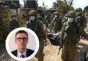 Israeli soldiers and Cllr Richard Gold
