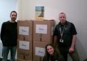 Staff at Cygnet Hospital with the donations