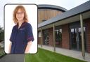 Bury Hospice inpatient unit clinical lead Nellie Savory, inset, and the hospice building