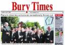 The front page of the Bury Times on Thursday