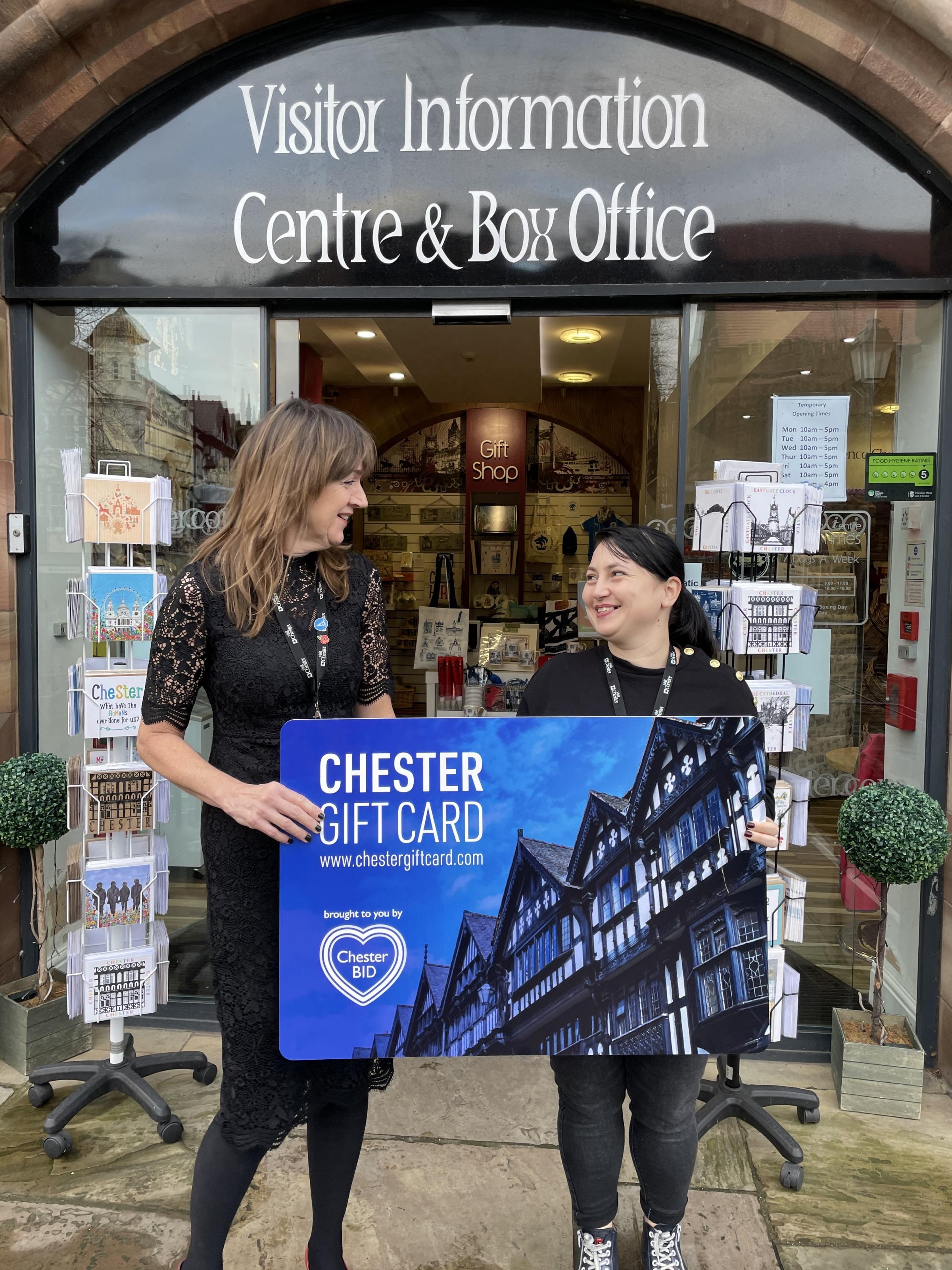 Visitor Information Centre where you can buy a Chester Gift Card in person.