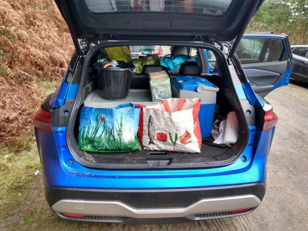 Bury Times: All the essentials for a weekend at the rall packed into the boot