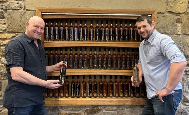 TOP TIPPLERS: Hervey and James Magnall celebrate their success at The World Whiskies Awards