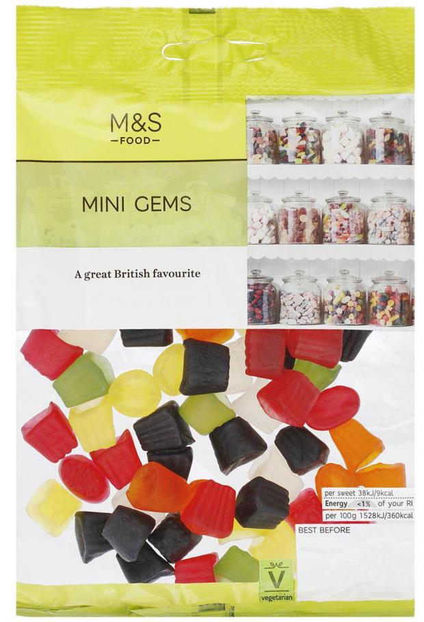Bury Times: Undated handout photo issued by Marks and Spencer of a packet of Mini Gems. Marks and Spencer has changed the name of its popular Midget Gems sweet to avoid offending people with dwarfism rebranding its version of the confectionery as Mini Gems following a campaign by a disability academic. 