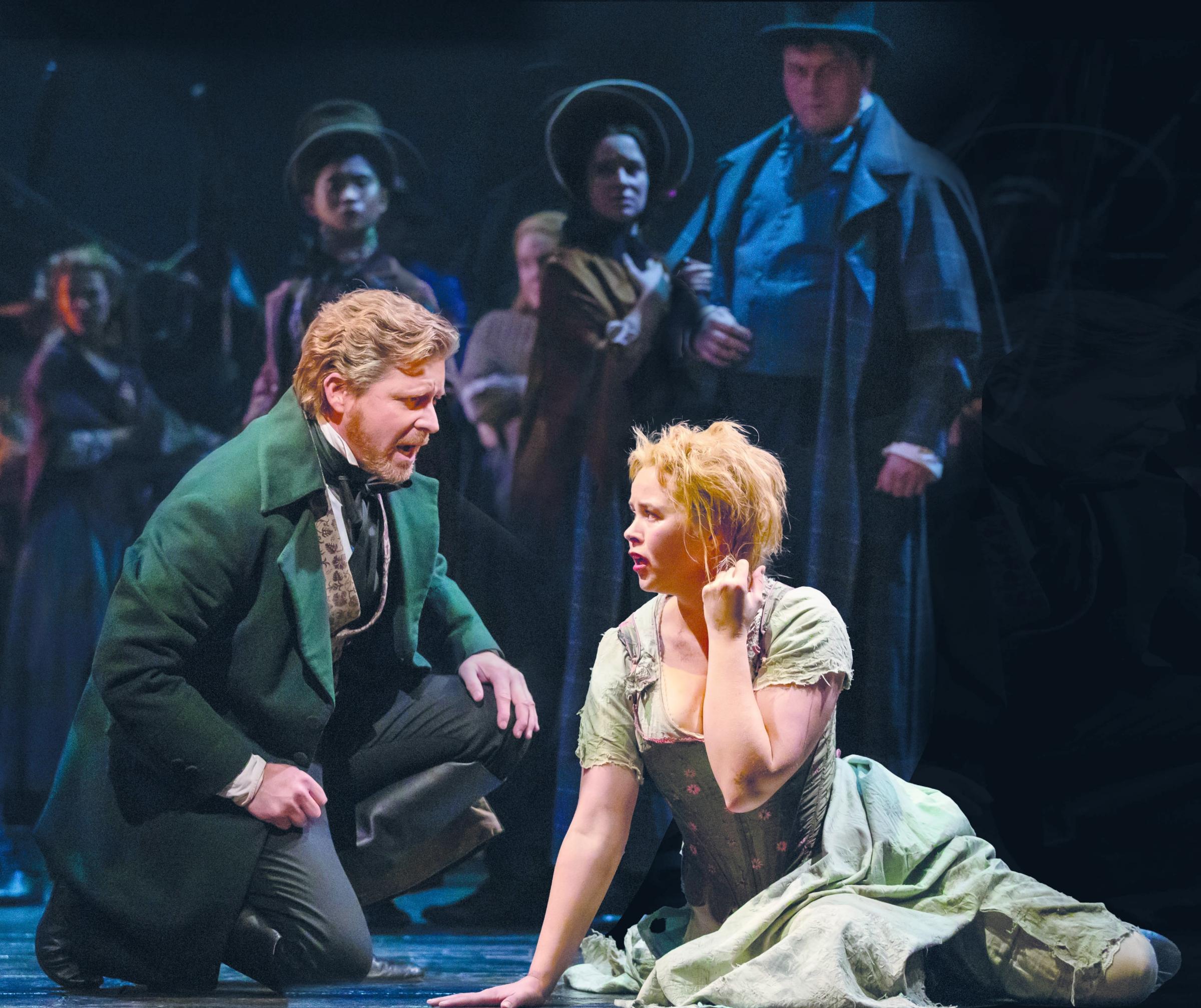 Dean Chisnall as Jean Valjean and Katie Hall as Fantime in Les Miserables (Picture: Danny Kaan)