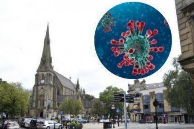 Bury town centre and coronavirus, inset