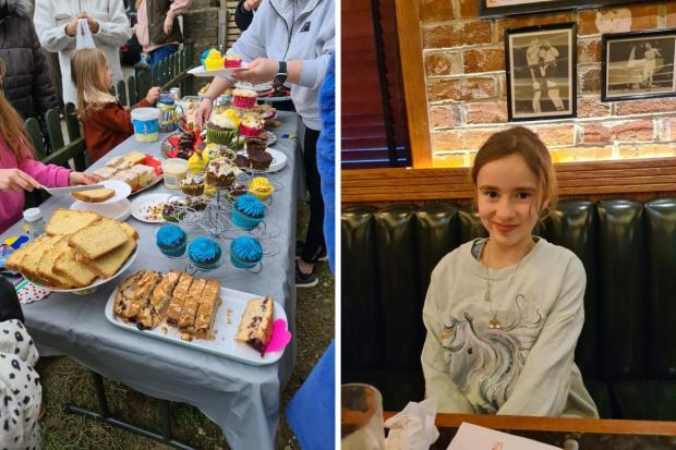 Bury Times: 7-year-old Daisy Chapman raises money for Newsquest Ukraine Appeal with bake sale.