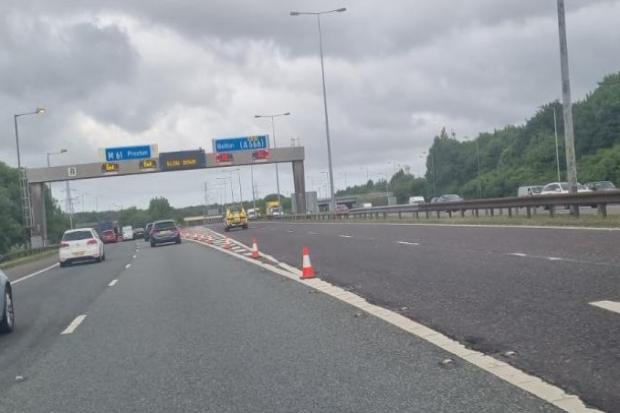 The M61 closed off after the crash this morning, Friday