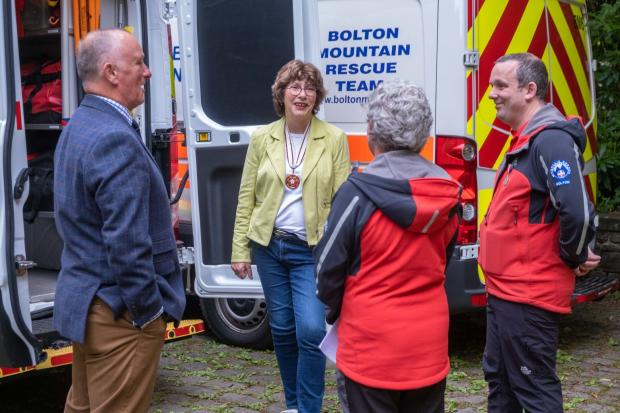 Bury Times: Members of Bolton Mountain Rescue were awarded Platinum Jubilee Medals last month
