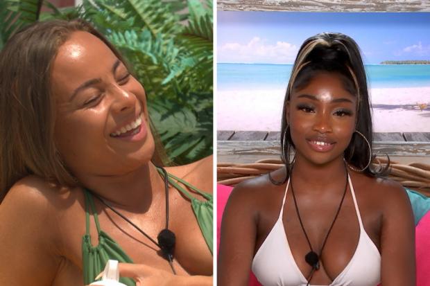 Bury Times: Danica and Indiyah. Love Island airs at 9pm on ITV2 and ITV Hub. Episodes are available the following morning on BritBox. Credit: ITV