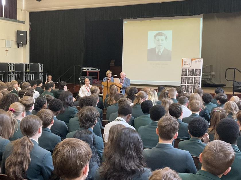 St Monica’s RC pupils hear story of Bury Holocaust Survivor