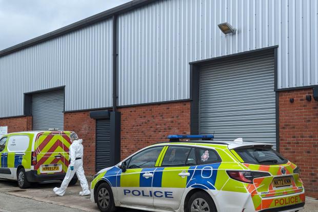 Police descended on to Woolfold Industrial Estate, Bury