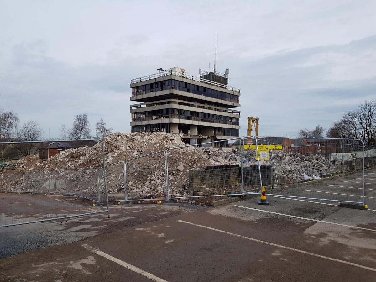 The site in 2018 when it was being demolished