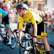 Adam Yates in  the yellow jersey. Picture: Alex Whitehead/SWpix.com
