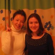 Catherine with Mrs Chen, her landlady when she first arrived in Lanzhou