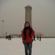 Catherine in Tiananmen Square