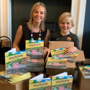 AUTHOR: Dr Louise Mansell and son Samuel with new book, Brian the Brain