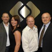 MEET THE TEAM: From left, Ian Jackson, MD, Siobhan Bathgate, financial controller, Ian Kinder, solutions delivery manager and Mark Evans, marketing and communications director
