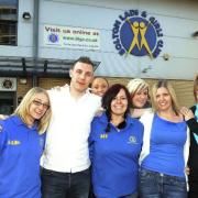 LADS AND LASSES:  Bolton Lads and Girls Club staff at the centre. From left, Laura Jones, Philip Burke, Chamelle McCauley, Kerry Gartell, Christine Fallows, Gemma Potter and Jackie Lord
