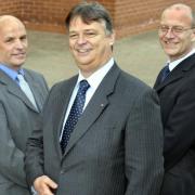 MISSILE MEN: From left, Chris Evans, principal materials processes engineer, Bernard Waldron MBE, director of manufacturing and Geoff Banks, facilities manager at MBDA