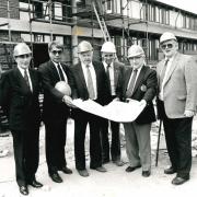 Site inspection at Bury's new court building, 1990