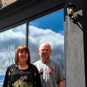 Lisa Dalgarno and Shaun Connelly, owners of The Crooked Man in Prestwich