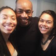 Tony Morris with daughters Natalie and Rebecca