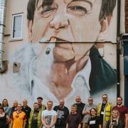 The Mark E Smith mural in Prestwich, unveiled at last year's festival. (Picture: Prestwich Arts Festival)