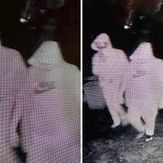 CCTV images of two people at the farm on Christmas Day