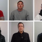 (Clockwise L-R) Degisi, Hall, Richardson, Dawson, Cranston and Iftikar have all been jailed