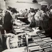 Book sale, Radcliffe Library 1980