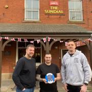 From left; Sundial owner Scott Leach, assistant manager Dean Knight  and Liam Howarth