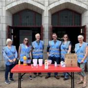 Volunteers ready for festival goers at Heaton Park Methodist Church