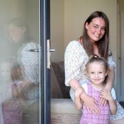 Sophie Paul and Lilly-Rose in their new home