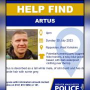 Heywood man Artus has been missing since Sunday, July 30