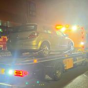Police officers seized a car in Whitefield last night