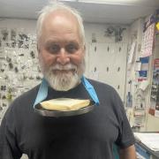Chris Hogan and his adapted eating tray