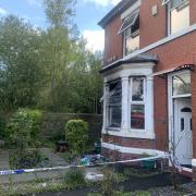 The house that was on fire on Parkhills Road, Bury
