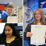 Derby High School students celebrate after GCSEs