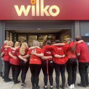Wilko staff outside the shop