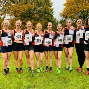 Bury Athletics Club women’s team at Bolton for the Red Rose meeting