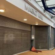 Bury Market's indoor market hall was closed last week